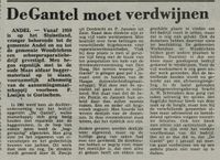 Gantel verdwijnt 1974